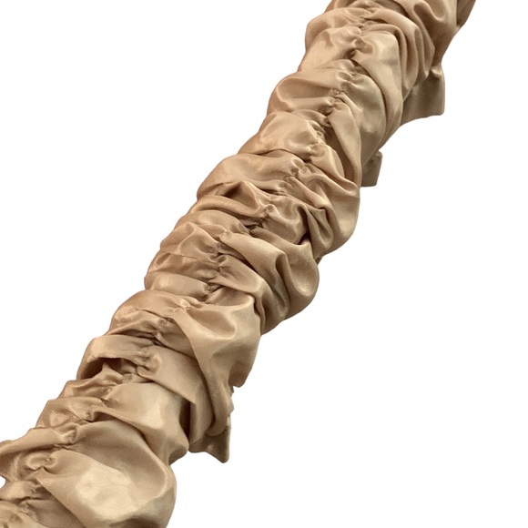 Decorative cord cover satin ruched Velcro closure antique gold - Picture 4 of 15